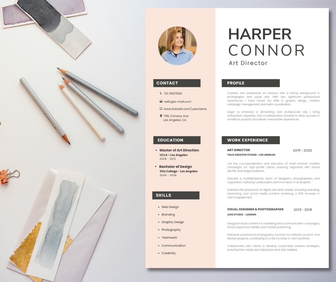 Modern CV template - Editable and ATS friendly