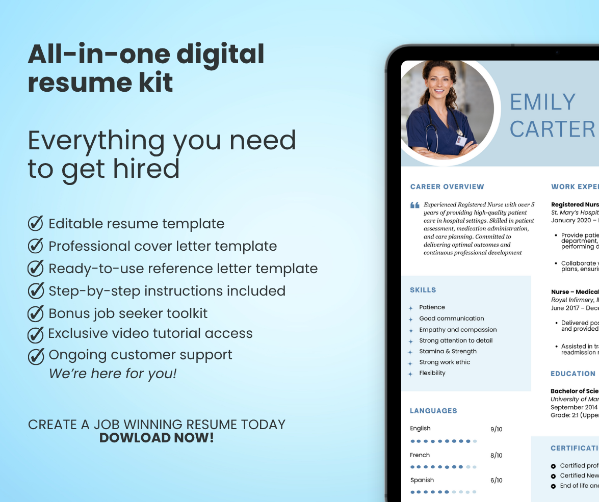 Healthcare resume templates – Professional & ATS-friendly for medical careers