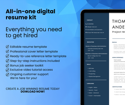 Sales leader & account management ATS-optimized resume template